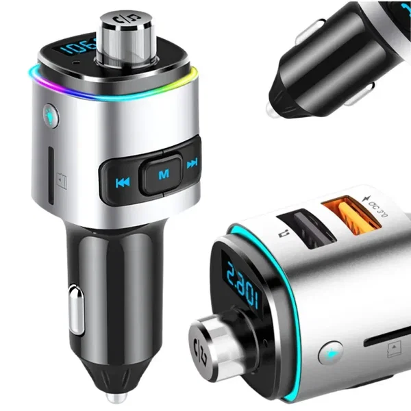 Transmiter bluetooth fm i szybka ładowarka samochodowa 2x usb