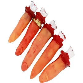 Sztuczne odcięte palce dekoracja halloween 5 zakrawionych palców