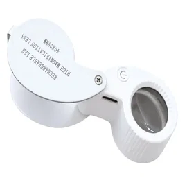 Lupa jubilerska powiększenie 40x kieszonkowa składana 25mm dioda 9 led