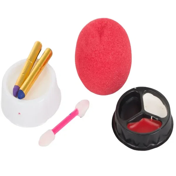 Zestaw do makijażu klaun z nosem na halloween makeup do cosplay