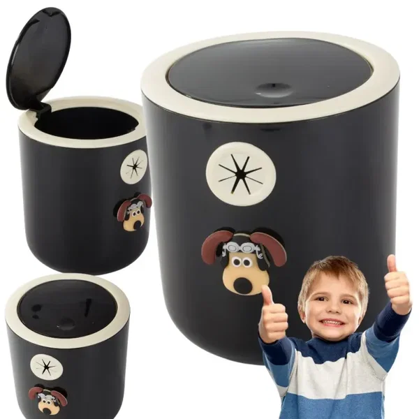 Mini kosz na śmieci do pokoju dziecięcego 2l na klik mały poręczny