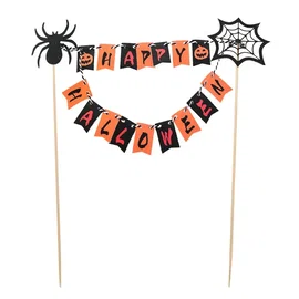 Dekoracja halloween na ciasto tort na babeczki piker topper girlanda