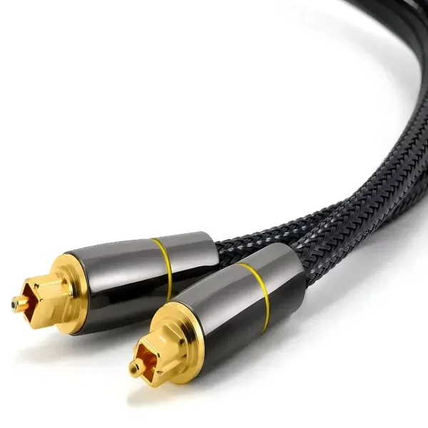 Kabel przewód optyczny 3m oplatany toslink digital hq złocone końcówki