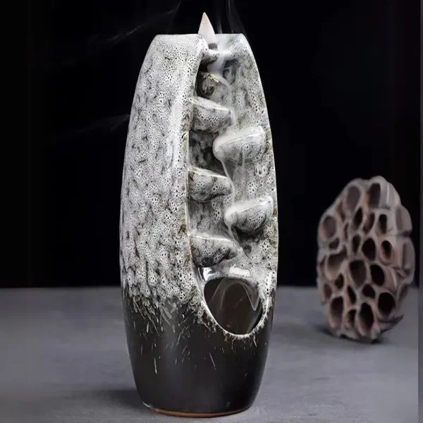 Kominek zapachowy ceramiczny wodospad kadzidło + 10 knotów