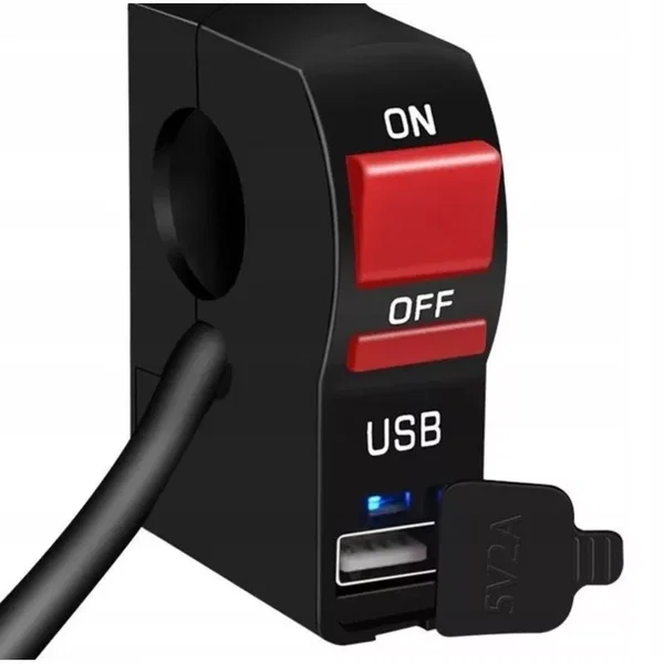Wodoodporny włącznik on/off + USB do motoru, quada