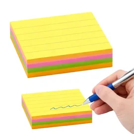 Karteczki samoprzylepne liniowane 100 kartek notes sticky
