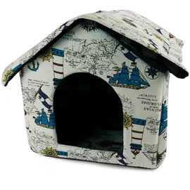 Domek buda dla psa i kota rozmiar XL z wkładką 41x37.5x43cm statki
