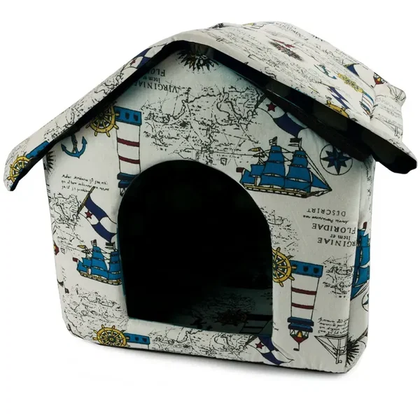 Domek buda dla psa i kota rozmiar XL z wkładką 41x37.5x43cm statki