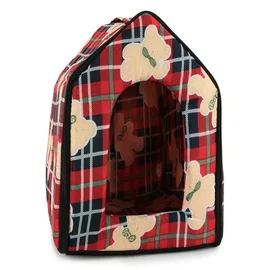 Buda domek dla psa i kota rozmiar L z wkładką 30x32x36cm bordo