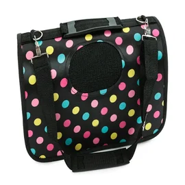 Torba M 38x24x16cm czarna w groszki transporter dla psa kota duża