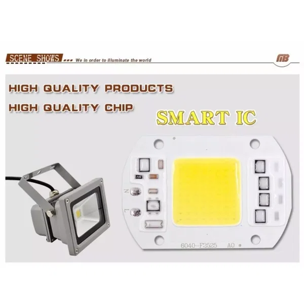 Dioda LED, moduł COB 50W/230V zimna lub ciepła + pasta