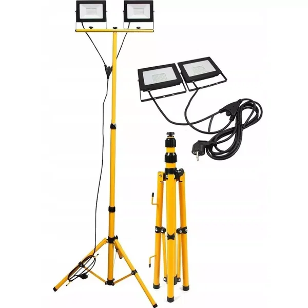 Halogen roboczy na statywie 2*30W przenośny zestaw statyw i przewód