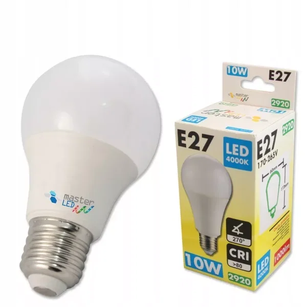 Żarówka ledowa LED 10W neutralna E27/220V 850lm mleczna Vita 4000K