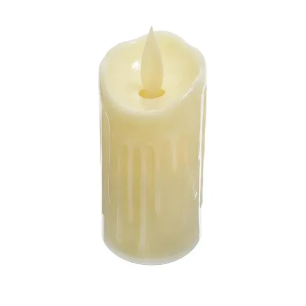 Świeczka na baterie znicz led ruchomy płomień wosk 5x7cm