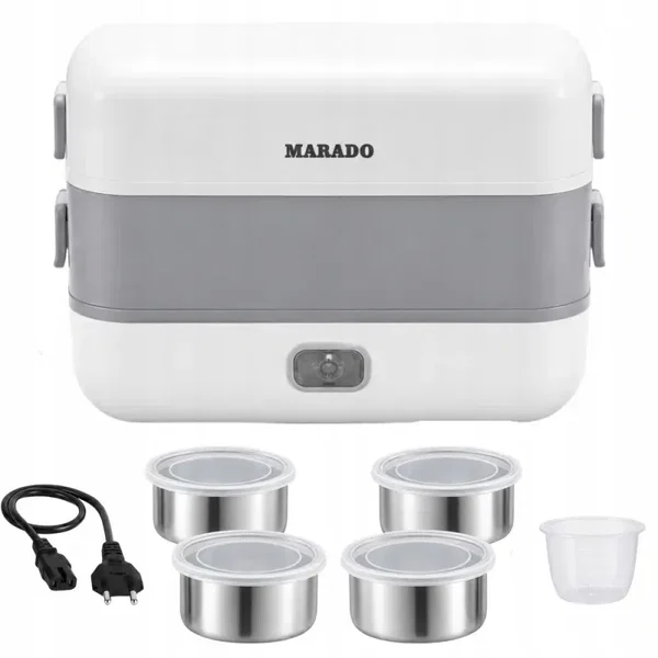 Elektryczny lunch box podgrzewacz do jedzenia termos 200w 4 pojemniki