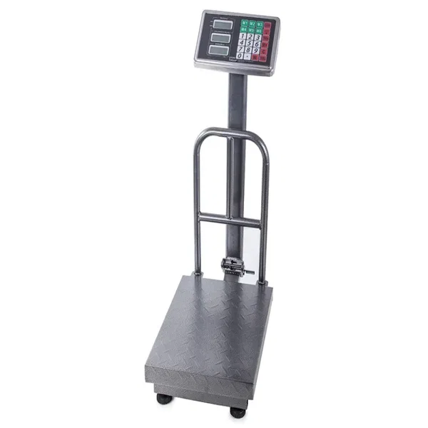 Waga magazynowa elektroniczna oparcie 100kg lcd z oparciem dla towaru