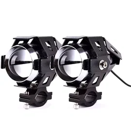 2x Halogen motocyklowy lampa U5/10W led kolor czarny + włącznik gratis