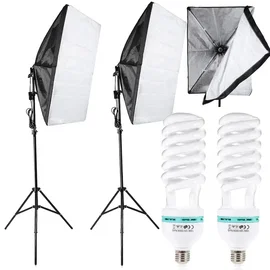 2x135w lampa światło soft box zestaw statyw domowe studio foto żarówka