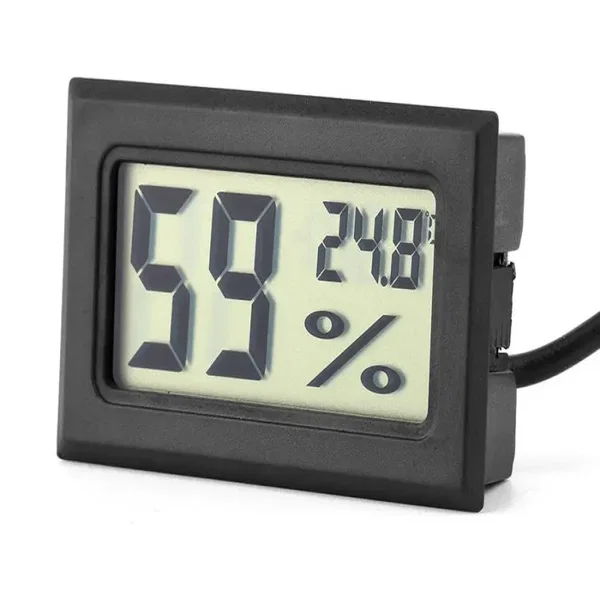 Termometr panelowy elektroniczny lcd z pomiarem temperatury i wilgoci