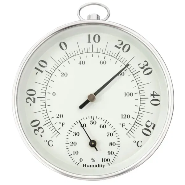 Termometr domowy higrometr ścienny analogowy temperatura wilgotność