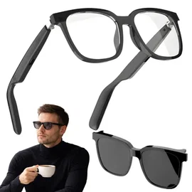 Inteligentne okulary BT z nakładką głośnikami odbieranie połączeń