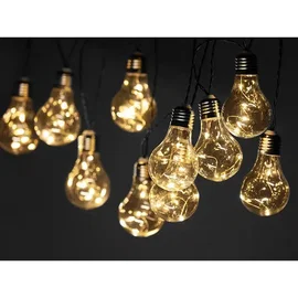 Girlanda solarna 10 żarówek z drucikiem led światło białe-ciepłe 3.8 m