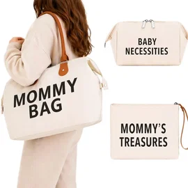 Torba dla mamy bag duża zestaw 3w1 organizer kosmetyczka + przegrody