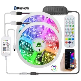 2*Taśma smart LED 5050 RGB 2*5m/12V kontroler muzyki bluetooth