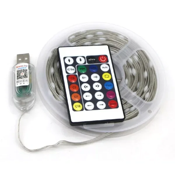 Taśma led dreamcolor 10m/100led 5V/USB app pilot WS2812B
