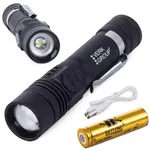 Latarka taktyczna bailong led cree zoom xm-l t6