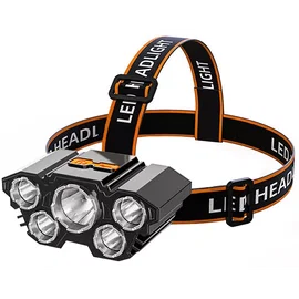 Latarka czołowa L-T21 posiada 4 tryby pracy 5 super jasnych diod LED