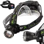 Latarka czołowa bailong led xhp160 powerbank zoom