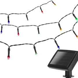 Łańcuch solarny girlanda LED 100 kolorowych lampek RGBY długość 10mb