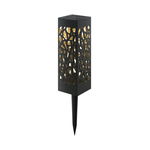 Słupek ażurowy lampion lampa solarna ogrodowa led 18x6x6cm czarny