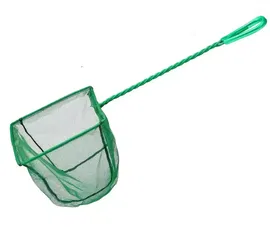Siatka S 12.5x34cm zielony podbierak do łowienia ryb w akwarium
