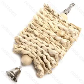 Huśtawka zabawka dla ptaków 8x3x20cm do powieszania z dzwonecznikiem