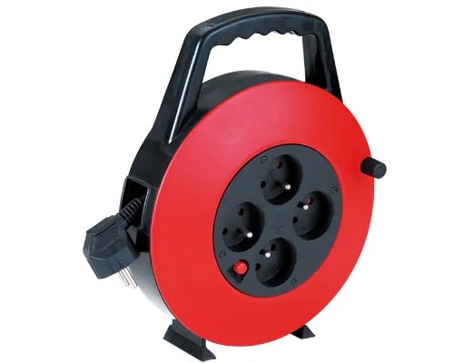 Przedłużacz bębnowy 10m z 4 gniazdami 920W/2300W 3G 1.0mm2 czarny