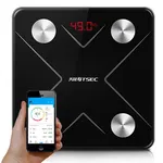 Analityczna waga łazienkowa bluetooth szklana lcd ładowana z portu USB