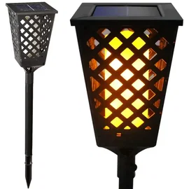 Lampa ogrodowa solarna wbijana pochodnia z efektem płomienia latarnia