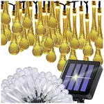 Lampki solarne 50 led łezki ogrodowe girlanda sople na taras balkon