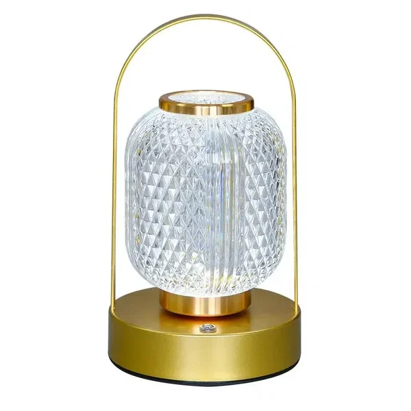 Lampka nocna kryształowa dotykowa 3 odcienie CCT bezprzewodowa 5V/USB