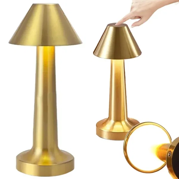 Lampka nocna stołowa do sypialni dotykowa 3 stopniowa bezprzewodowa