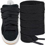 Sznurówki 15 mm Szerokie Sznurowadła Czarne Mocne Grube Do Adidasów 120 cm