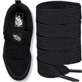 Sznurówki Szerokie Czarne Grube 15mm Sznurowadła Do Sneakersów Mocne 120 cm