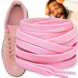 Sznurówki Różowe Płaskie 120 CM Sznurowadła Do Butów Sportowych Unisex J23
