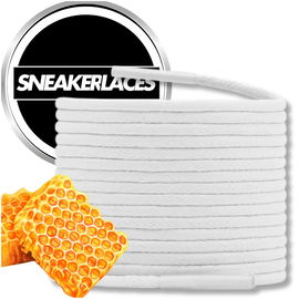 Woskowane Sznurowadła Okrągłe 90 cm Sznurówki Białe 5m Do Butów Sportowych