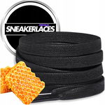 Sznurówki Woskowane Czarne Płaskie 8 mm Sznurowadła Do Sneakersów 90 cm