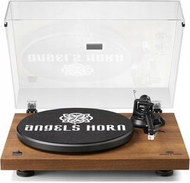 ANGELS HORN Gramofon Bluetooth, 33/45 RPM, AT-3600L, Drewniany