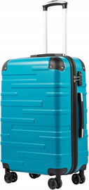 COOLIFE średnia walizka ABS z zamkiem TSA, 4 kółka, Turkusowa