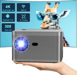 Przenośny projektor 4K 1080P, WiFi 6, BT 5.0, Android 11, 150 cali